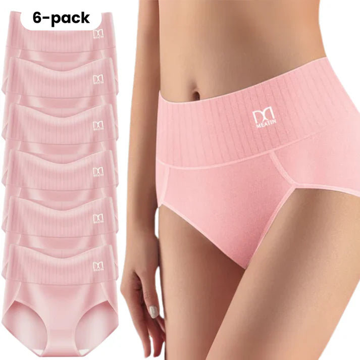 Lisa™ | 6-pack andningsbara och bekväma trosor med hög midja och magstöd