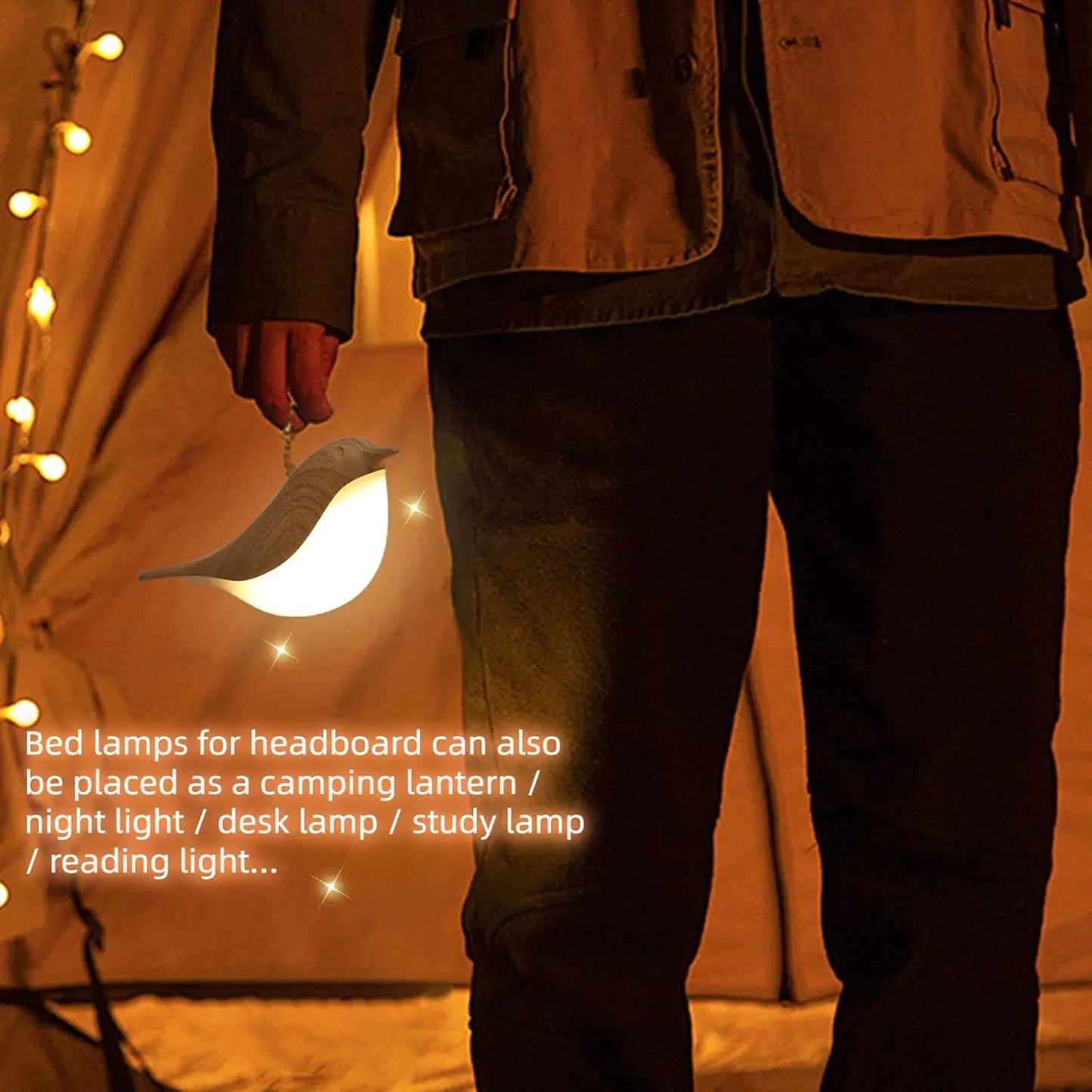 Ledsen™ BirdLamp - Bärbar Fjärrstyrd LED-Natt Ljus Sängen Fågel Lampa